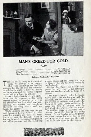 Portada de Man's Greed for Gold