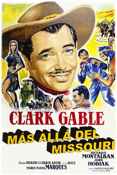 Clark Gable interpreta a Flint Mitchell en Más allá del Missouri