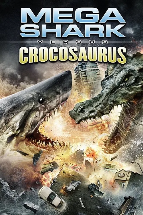 Póster de Megatiburón contra crocosaurio