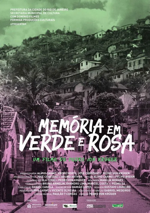 Póster de Memória em Verde e Rosa