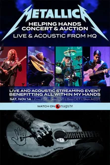 Póster de Metallica Helping Hands Concert & Auction: Live & Acoustic From HQ