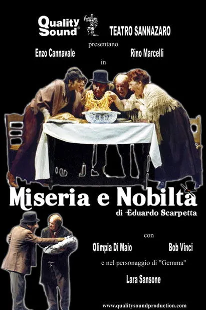 Vincenzo Scarpetta interpreta a Don Pasquale en Miseria e Nobiltà