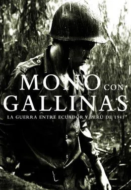 Póster de Mono con gallinas