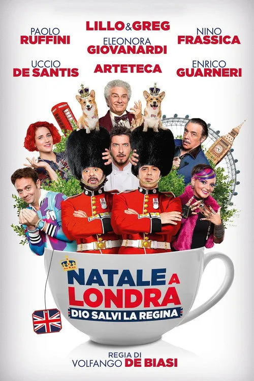 Póster de Natale a Londra - Dio salvi la Regina