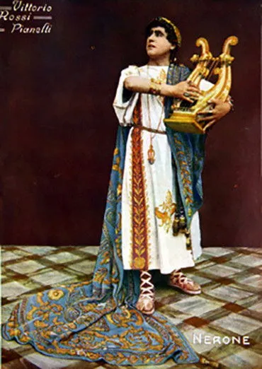 Maria Caserini interpreta a Agrippina en Nerone e Agrippina