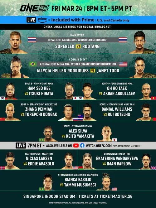 Seo Hee Ham interpreta a Self en ONE Fight Night 8: Superlek vs. Williams