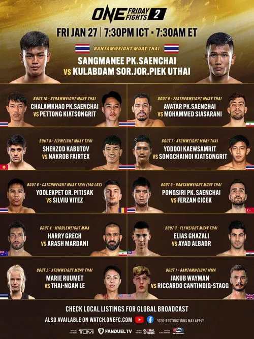 Póster de ONE Friday Fights 27: Tapaokaew vs. Harrison