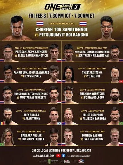 Póster de ONE Friday Fights 3: Chorfah vs. Petsukumvit