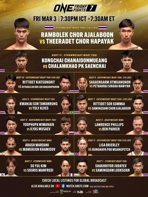 Chalamkhao P.K.Saenchai interpreta a Self en ONE Friday Fights 7: Rambolek vs. Theeradet