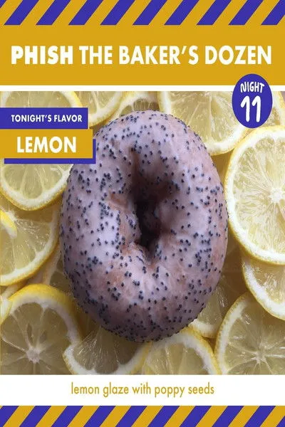 Póster de Phish The Baker's Dozen Night 11 Lemon