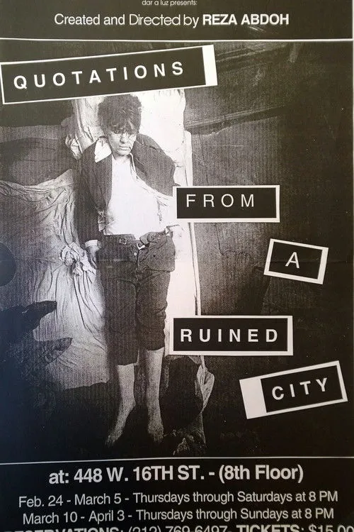 Billy Ken Roht interpreta a en Quotations From a Ruined City