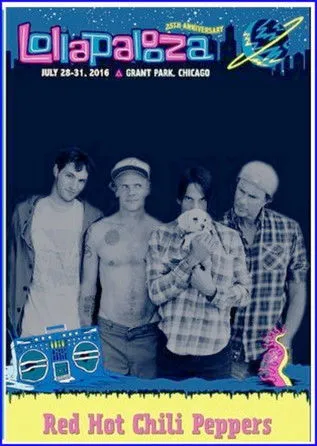 Póster de Red Hot Chili Peppers: Lollapalooza, Chicago 2016