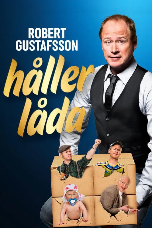 Póster de Robert Gustafsson håller låda