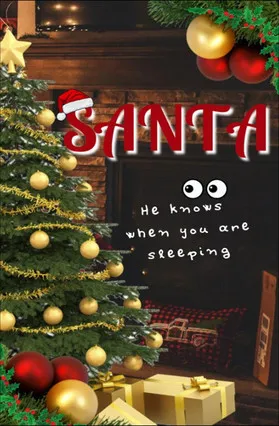Kirk Mannering interpreta a Santa en Santa: He knows when you are sleeping