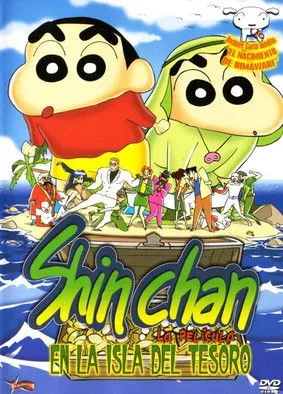 Póster de Shin Chan en la Isla del Tesoro