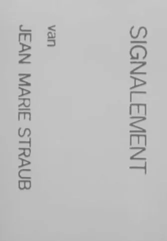 Joachim Wolff interpreta a  en Signalement van Jean Marie Straub