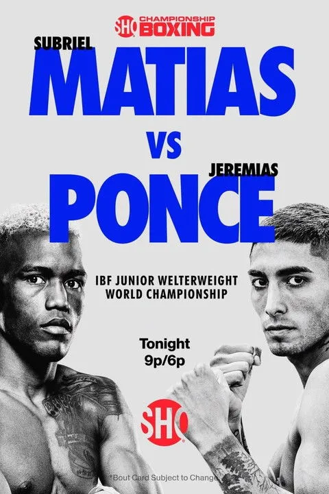 Póster de Subriel Matias vs. Jeremias Ponce