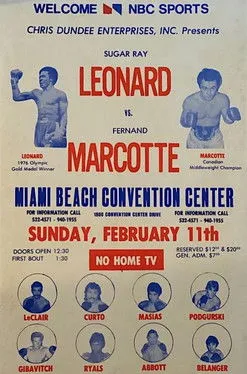 Póster de la película Sugar Ray Leonard vs. Fernand Marcotte