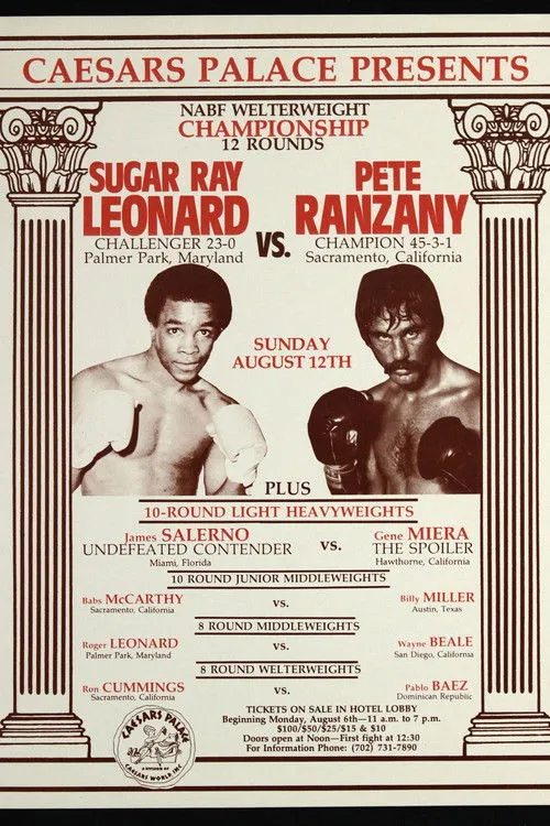 Póster de la película Sugar Ray Leonard vs. Pete Ranzany