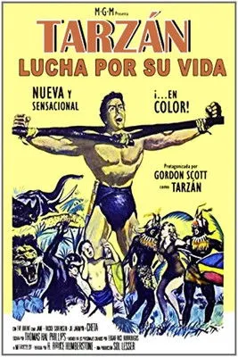 Póster de Tarzán lucha por su vida