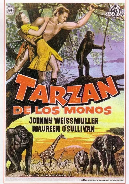 Johnny Weissmüller interpreta a Tarzan en Tarzán de los monos