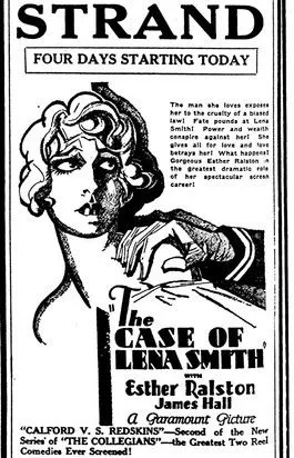 Esther Ralston interpreta a en The Case of Lena Smith