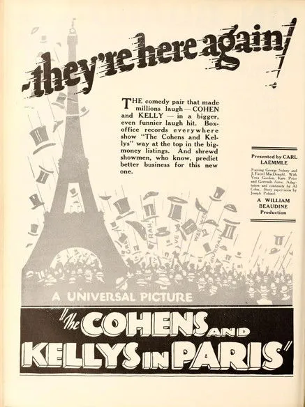George Sidney interpreta a en The Cohens and the Kellys in Paris