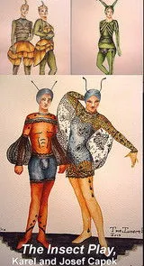 Charles Peters interpreta a Robber Beetle/Journalist en The Insect Play