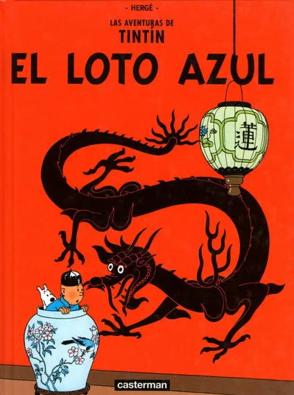 Póster de Tintín y el loto azul
