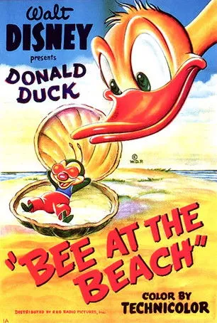 Clarence Nash interpreta a Donald Duck en Una abeja en la playa