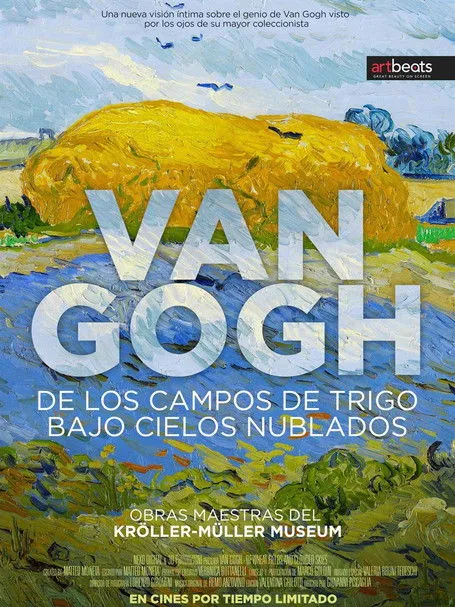 Póster de Van Gogh: De los campos de trigo bajo cielos nublados