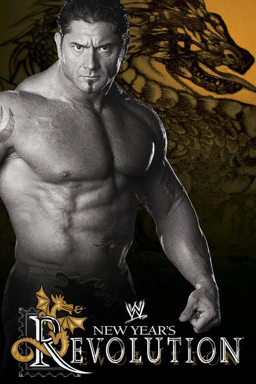 Dave Bautista interpreta a Batista en WWE New Year's Revolution 2005